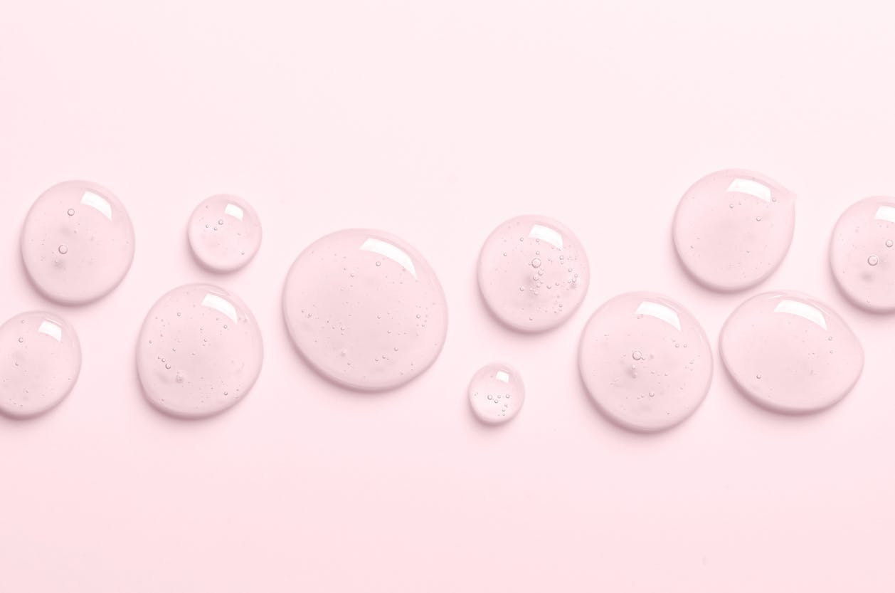Pink gel on a light pink background