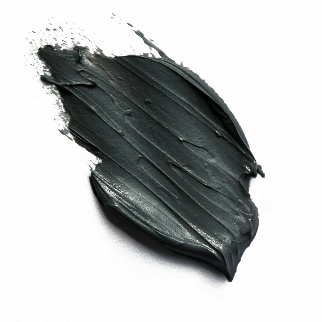 Black gel mask on a white background