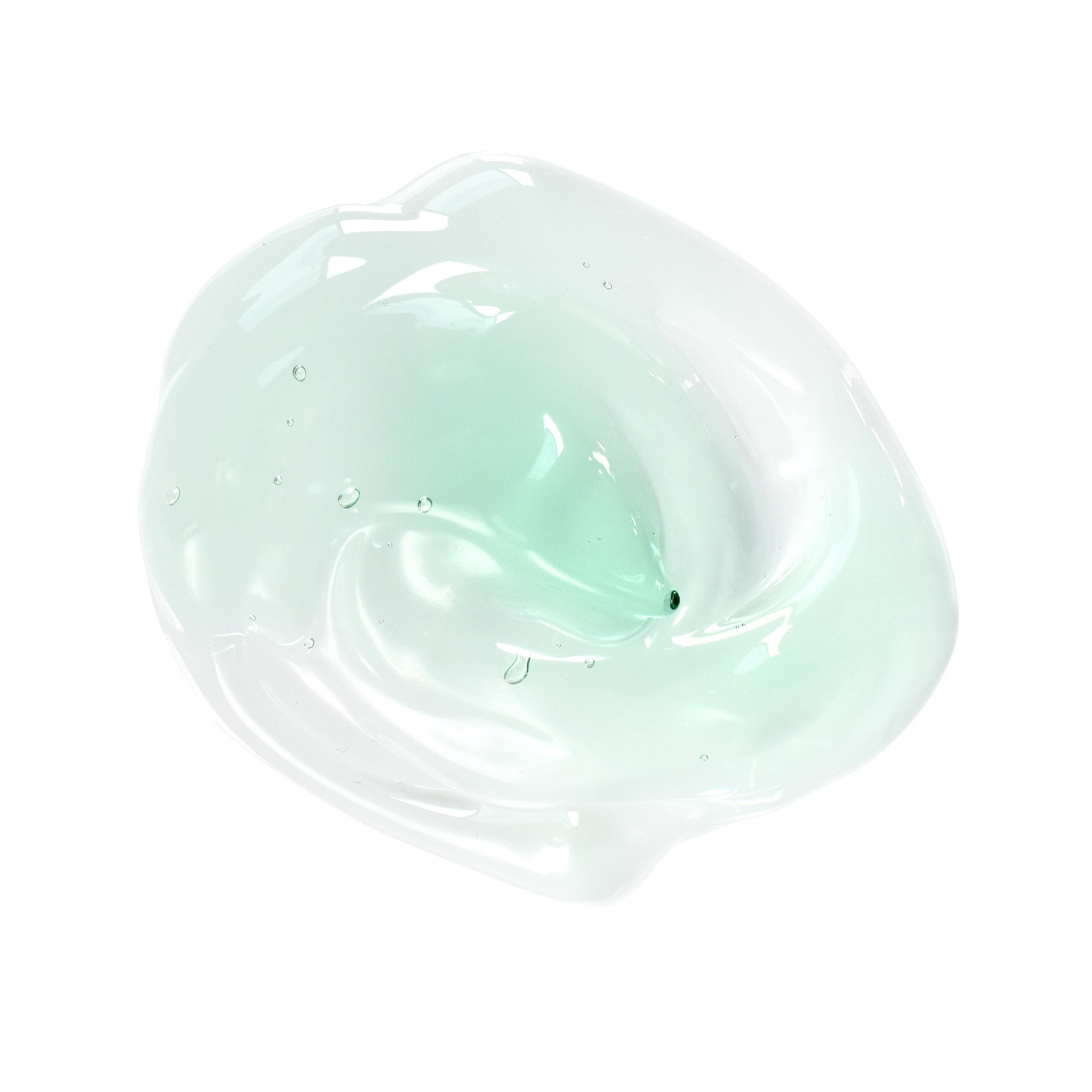 Light green gel on a white background
